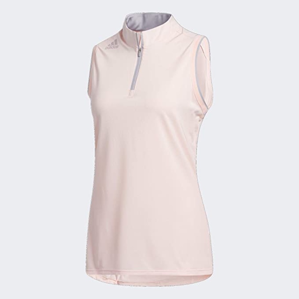 Gradient Zip Sleeveless Polo Shirt